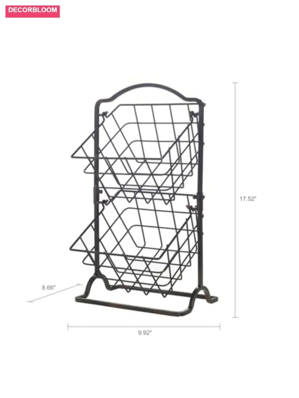 Mikasa General Store 2-Tier Metal Countertop Fruit Storage Basket